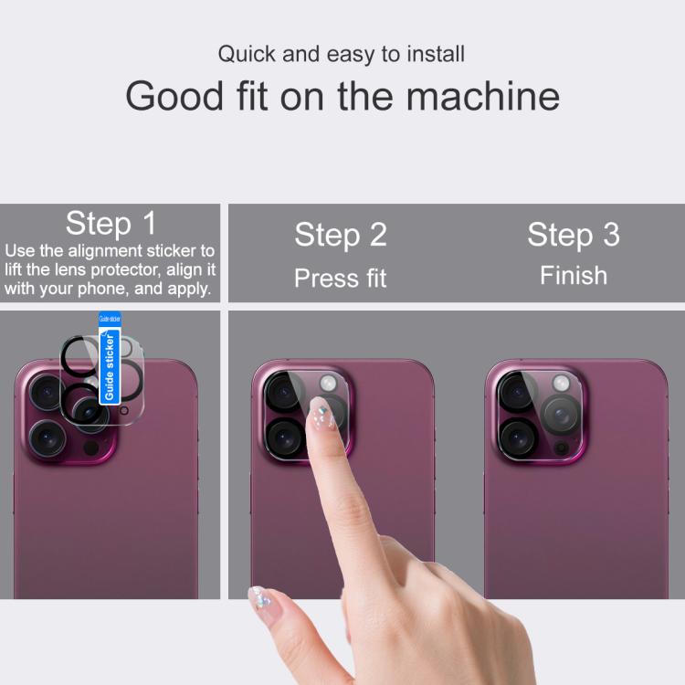 For iPhone 17 Pro IMAK High Definition Integrated Rear Camera Glass Lens Film, Black Eye Design