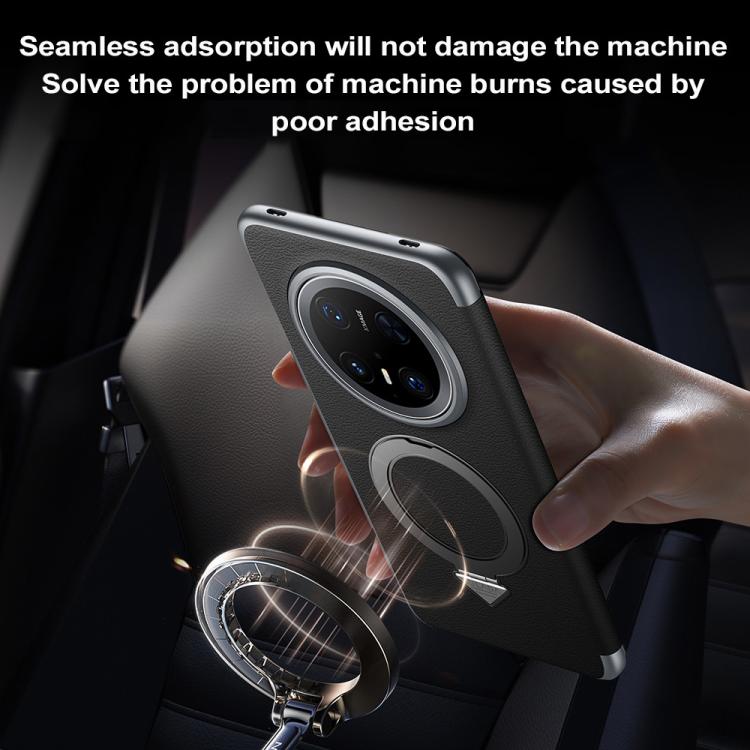 For Huawei Mate 70 SULADA Smart View Window MagSafe Magnetic Holder Leather Phone Case