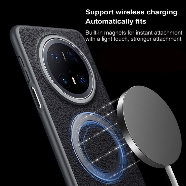 For Huawei Mate 70 SULADA Smart View Window MagSafe Magnetic Holder Leather Phone Case