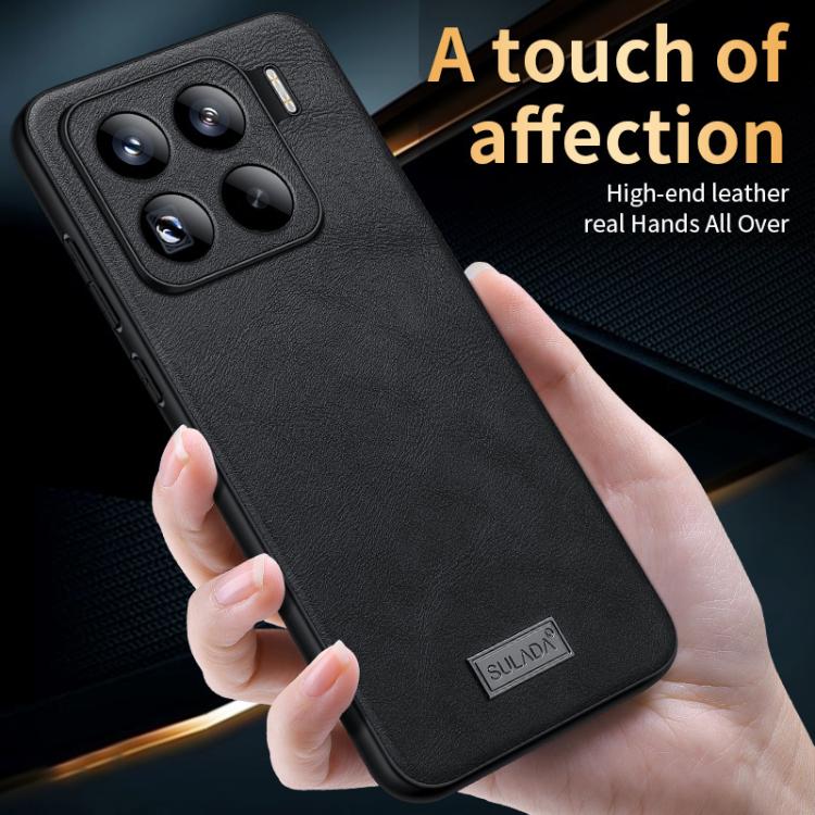 For Xiaomi 15 SULADA Shockproof TPU Hybrid Handmade Leather Phone Case