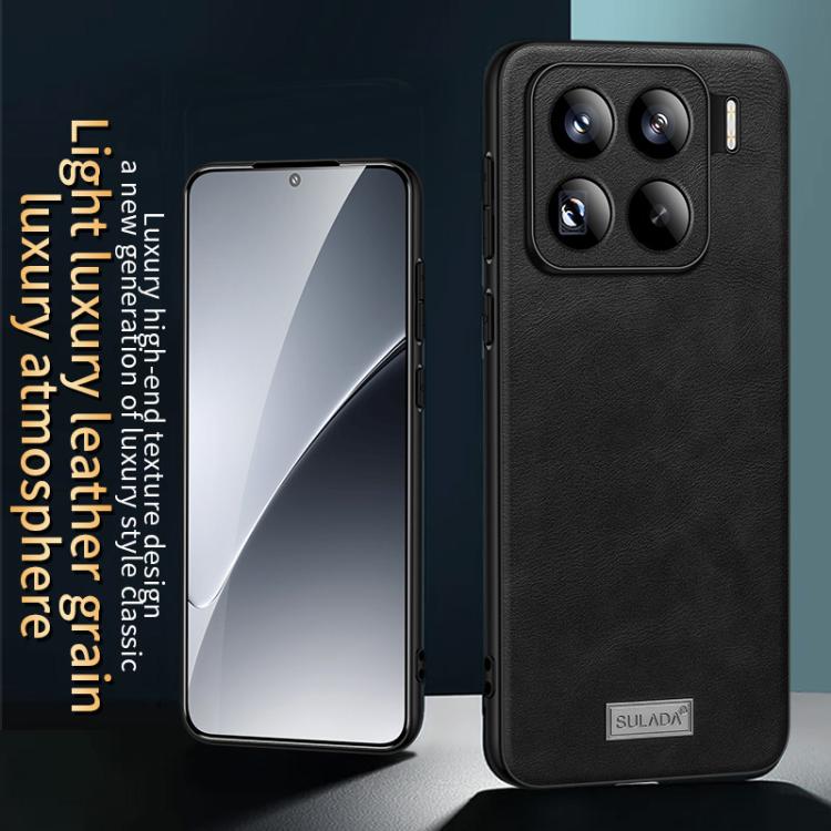 For Xiaomi 15 SULADA Shockproof TPU Hybrid Handmade Leather Phone Case