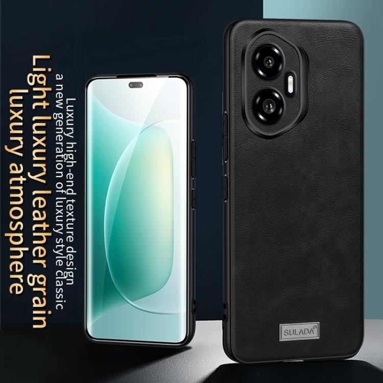 For Honor 300 SULADA Shockproof TPU Hybrid Handmade Leather Phone Case