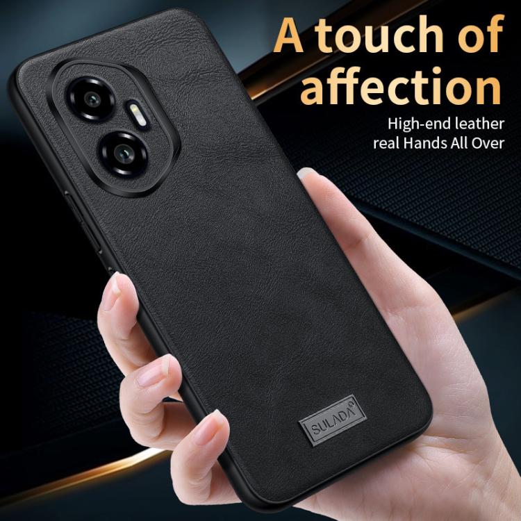 For Honor 300 SULADA Shockproof TPU Hybrid Handmade Leather Phone Case