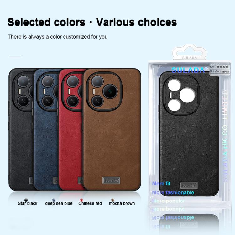 For Honor Power SULADA Shockproof TPU Hybrid Handmade Leather Phone Case