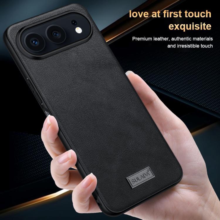 For Honor 500 Global / 500 Pro Global 155.8mm SULADA Shockproof TPU Hybrid Handmade Leather Phone Case
