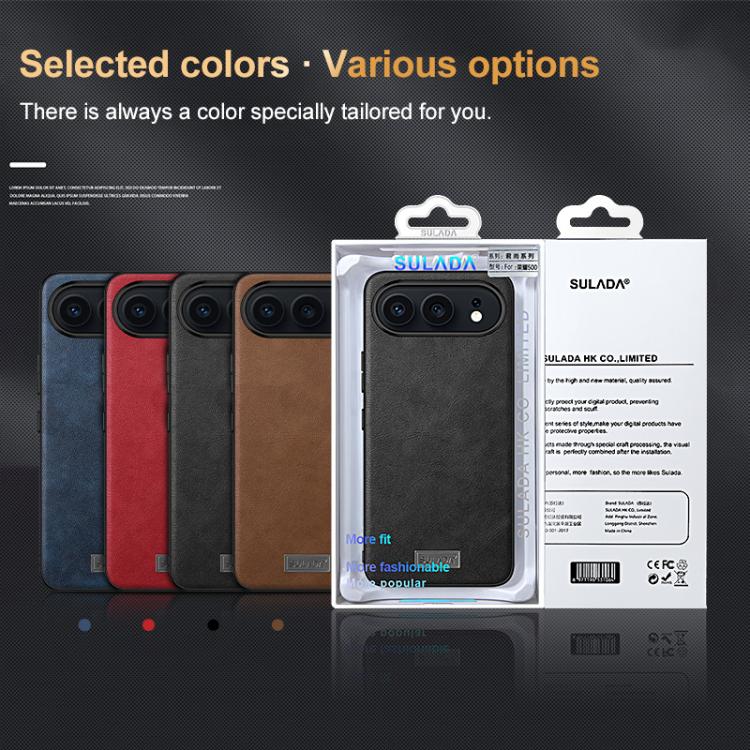 For Honor 500 Global / 500 Pro Global 155.8mm SULADA Shockproof TPU Hybrid Handmade Leather Phone Case