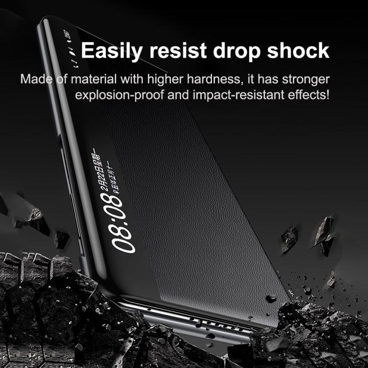 For Huawei Mate X6 SULADA Smart Series Wristband Holder Smart View Window Genuine Leather Phone Case