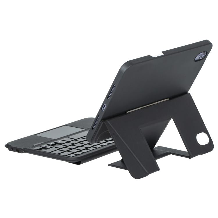 For iPad mini 2024 / mini 6 Holder Floating Detachable Backlight Keyboard Tablet Leather Case with Touchpad