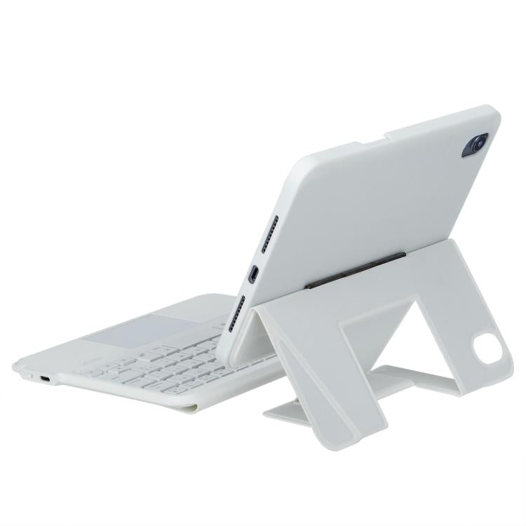 For iPad mini 2024 / mini 6 Holder Floating Detachable Backlight Keyboard Tablet Leather Case with Touchpad