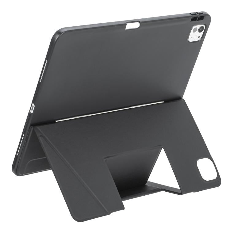 For iPad Pro 13 2024 Holder Floating Detachable Backlight Keyboard Tablet Leather Case with Touchpad