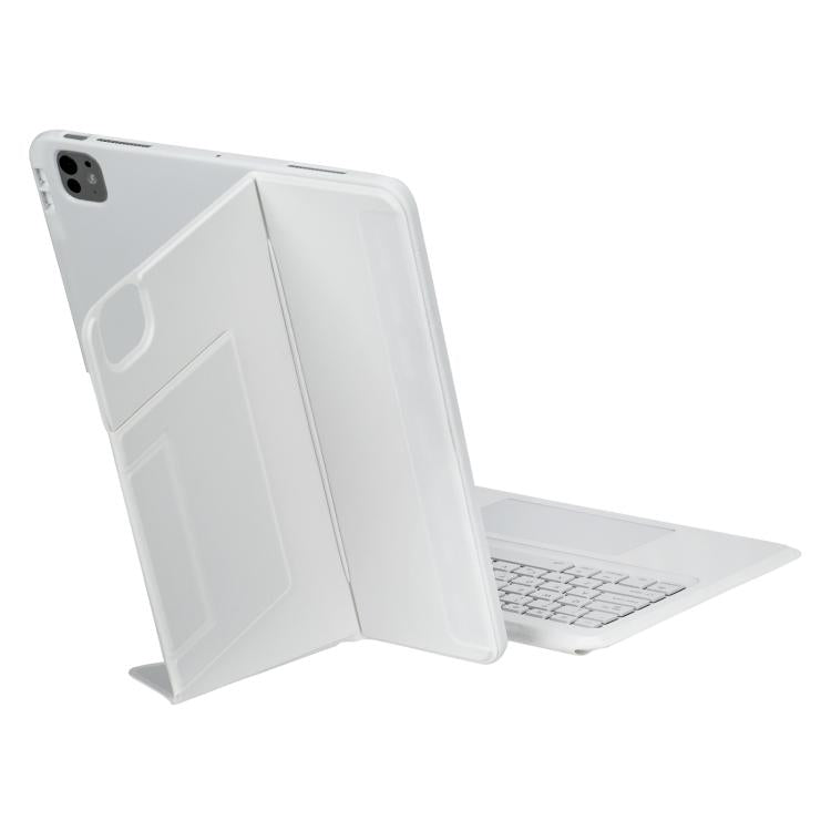For iPad Pro 13 2024 Holder Floating Detachable Backlight Keyboard Tablet Leather Case with Touchpad