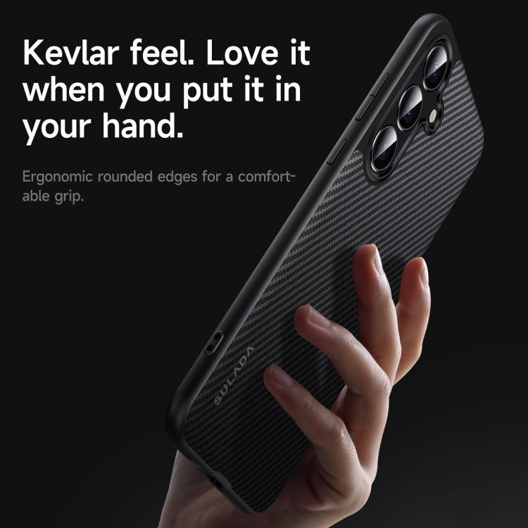 For Samsung Galaxy S25 Ultra 5G SULADA 600D Kevlar Texture PC Shockproof Phone Case