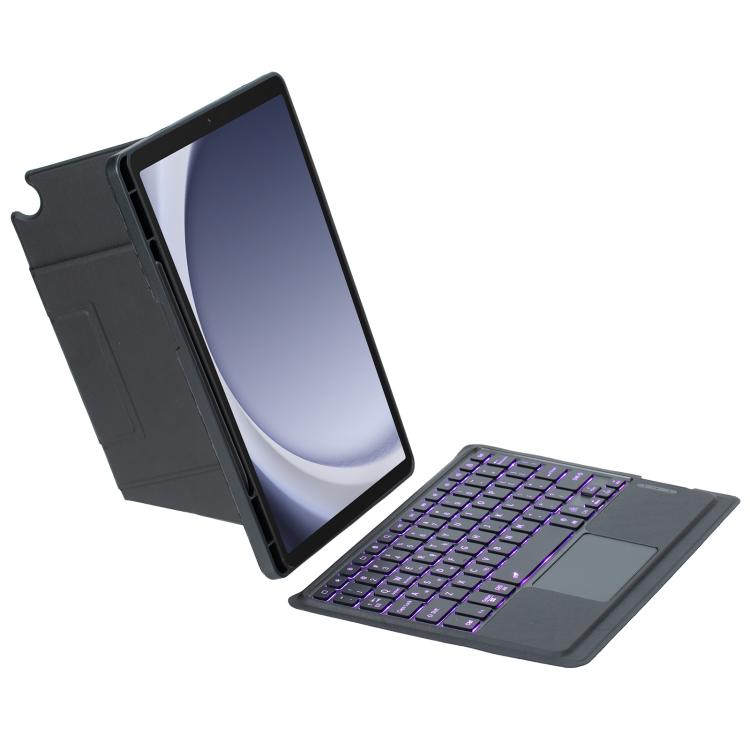 For Samsung Galaxy Tab A9+ Holder Floating Detachable Backlight Keyboard Tablet Leather Case with Touchpad