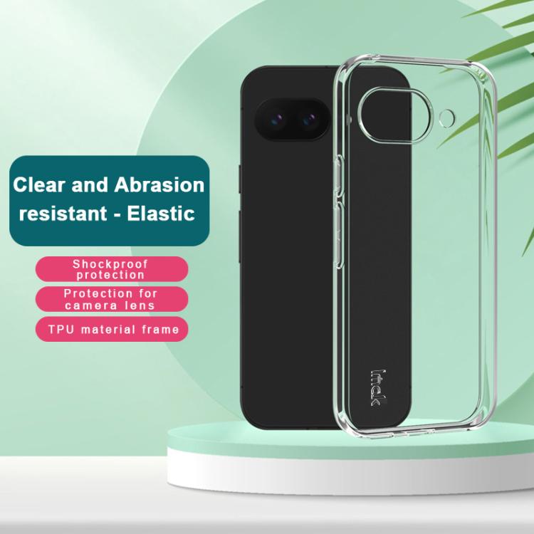 For Google Pixel 9a IMAK UX-5 Series Transparent Shockproof TPU Protective Phone Case - Transparent