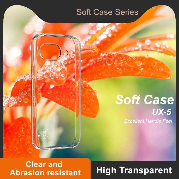 For Google Pixel 9a IMAK UX-5 Series Transparent Shockproof TPU Protective Phone Case - Transparent