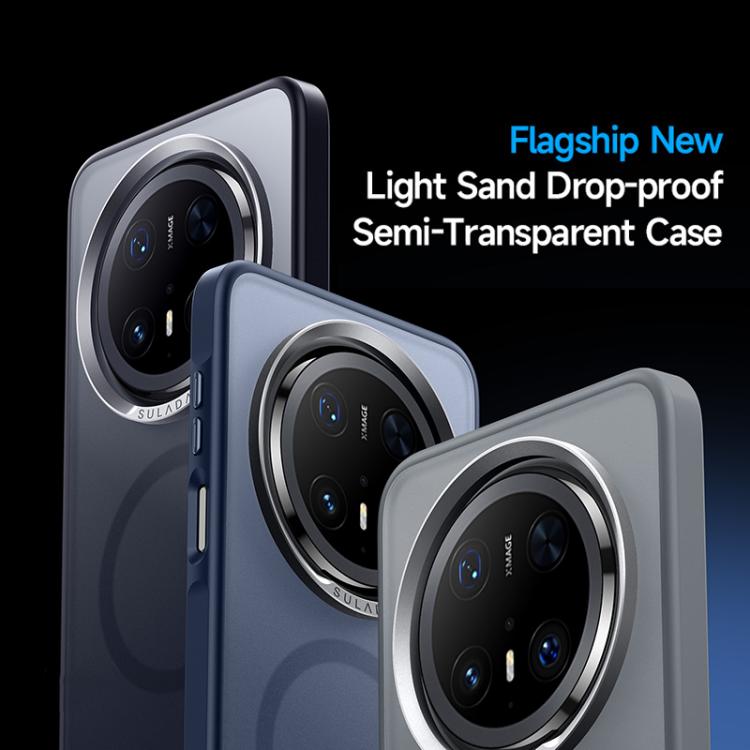 For Huawei Mate 70 SULADA Light Sand MagSafe Magnetic PC Hybrid TPU Phone Case