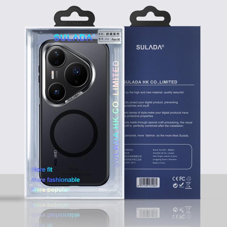 For Huawei Pura 80 5G SULADA Light Sand MagSafe Magnetic PC Hybrid TPU Phone Case