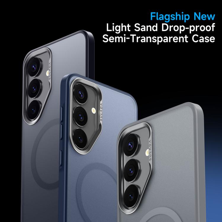 For Samsung Galaxy S25 5G SULADA Light Sand MagSafe Magnetic PC Hybrid TPU Phone Case