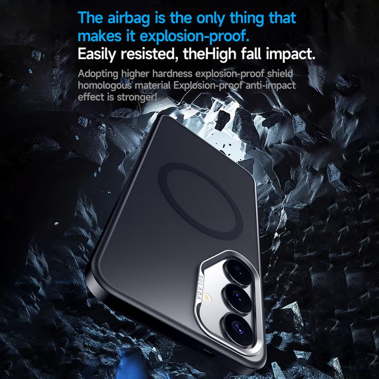 For Samsung Galaxy S25 5G SULADA Light Sand MagSafe Magnetic PC Hybrid TPU Phone Case