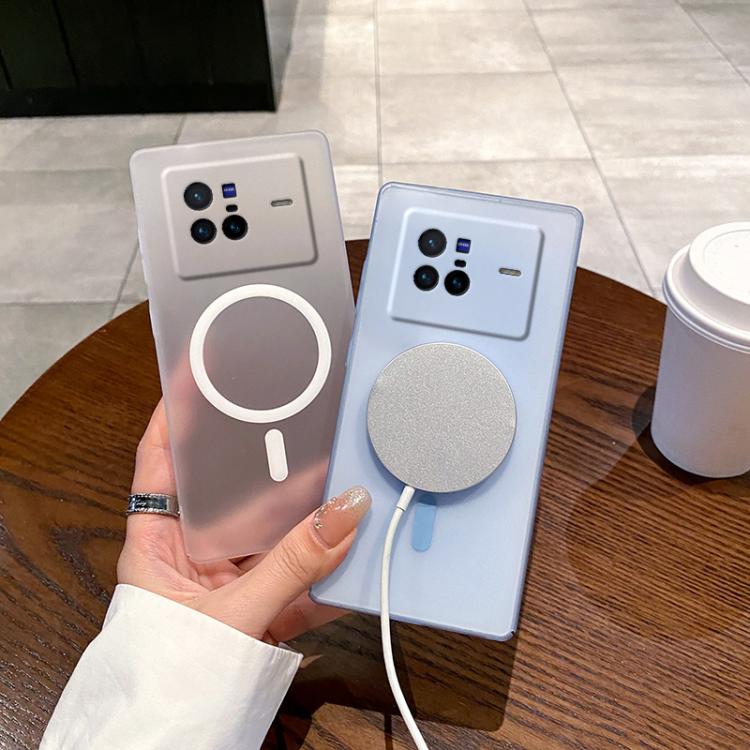 For vivo X80 Fine Hole Ice Fog MagSafe PC Phone Case