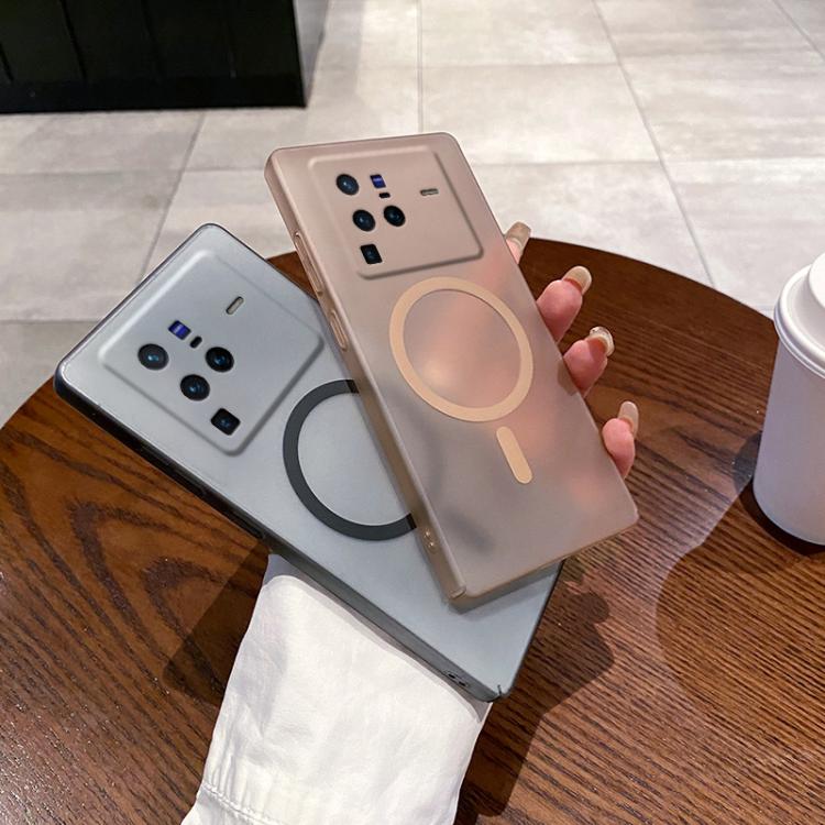 For vivo X80 Pro Fine Hole Ice Fog MagSafe PC Phone Case