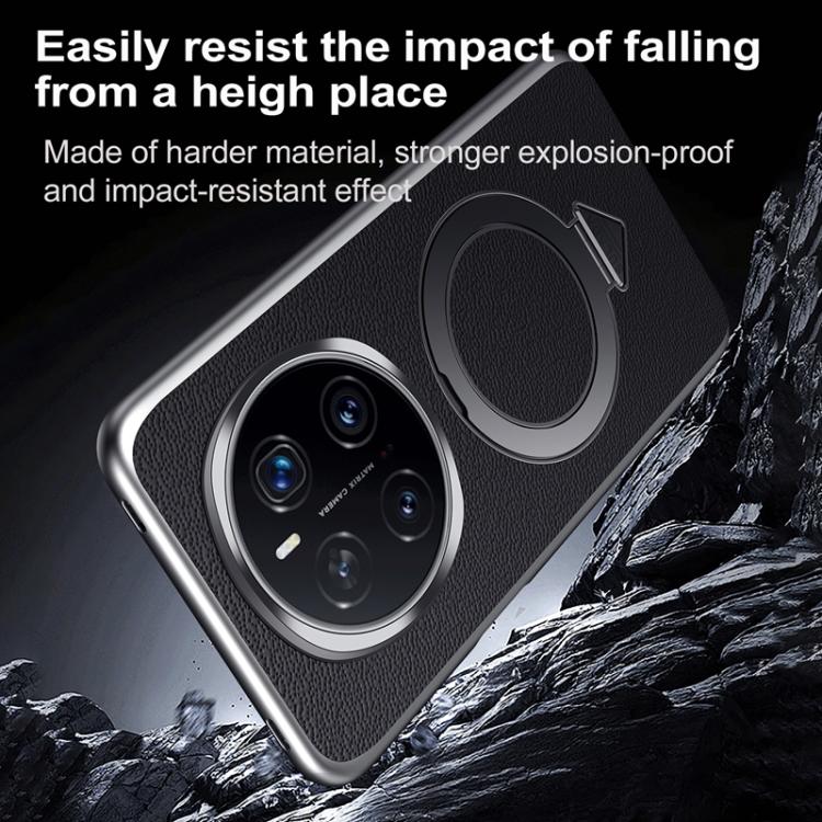 For Honor Magic7 SULADA Top Grain Leather MagSafe Magnetic Holder Phone Case