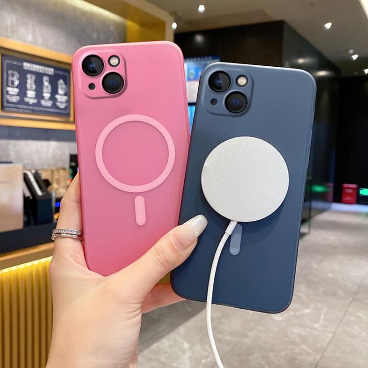 For iPhone 13 Fine Hole Ice Fog MagSafe PC Phone Case