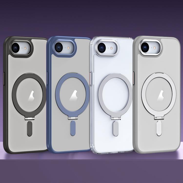 For iPhone 16e / 17e Airbag MagSafe Shockproof Frosted Phone Case with Fold Holder
