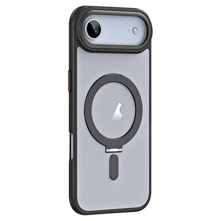 For iPhone Air Airbag MagSafe Shockproof Frosted Phone Case with Fold Holder