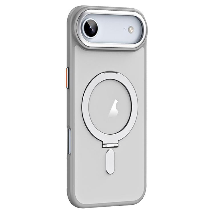 For iPhone Air Airbag MagSafe Shockproof Frosted Phone Case with Fold Holder
