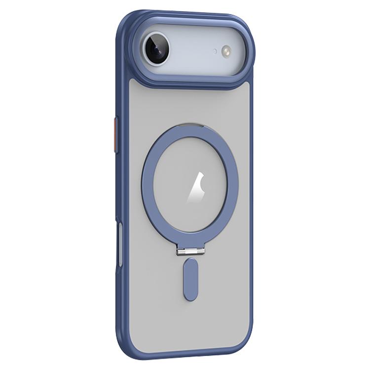 For iPhone Air Airbag MagSafe Shockproof Frosted Phone Case with Fold Holder