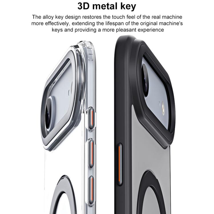 For iPhone Air Airbag MagSafe Shockproof Frosted Phone Case with Fold Holder