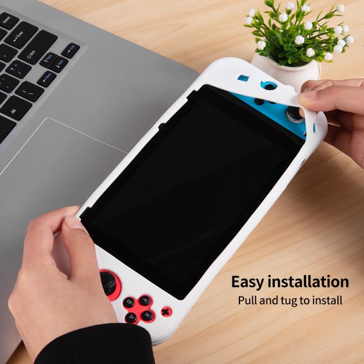 For Nintendo Switch Game Console Solid Color Silicone Full Protective Case