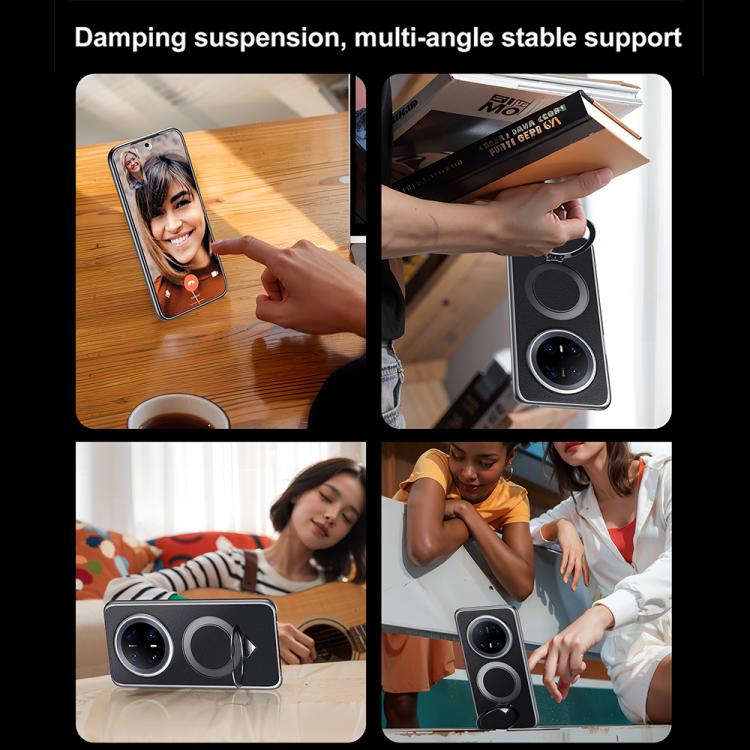 For Huawei Mate 70 Pro / Mate 70 Pro+ SULADA Top Grain Leather MagSafe Magnetic Holder Phone Case