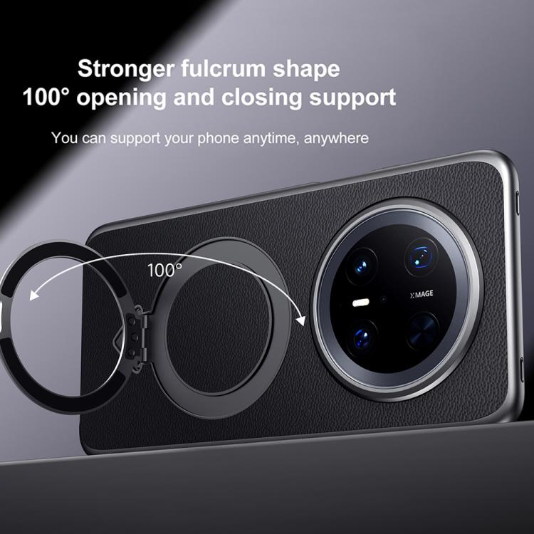 For Huawei Mate 70 Pro / Mate 70 Pro+ SULADA Top Grain Leather MagSafe Magnetic Holder Phone Case
