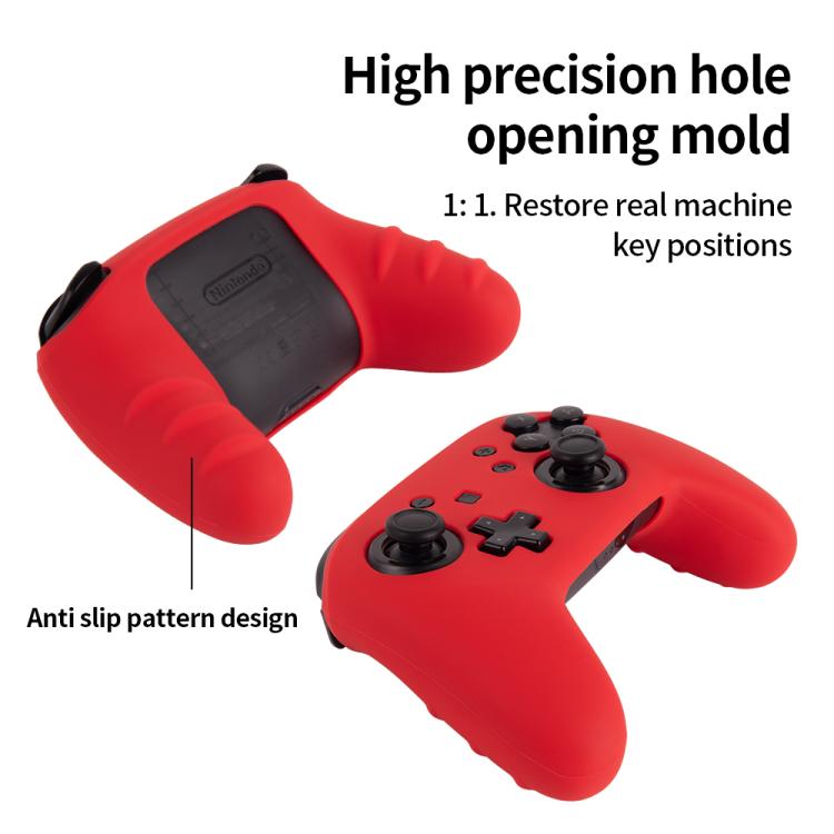 For Nintendo Switch Pro Game Handle Solid Color Silicone Protective Cover