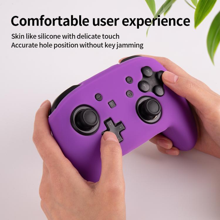 For Nintendo Switch Pro Game Handle Solid Color Silicone Protective Cover