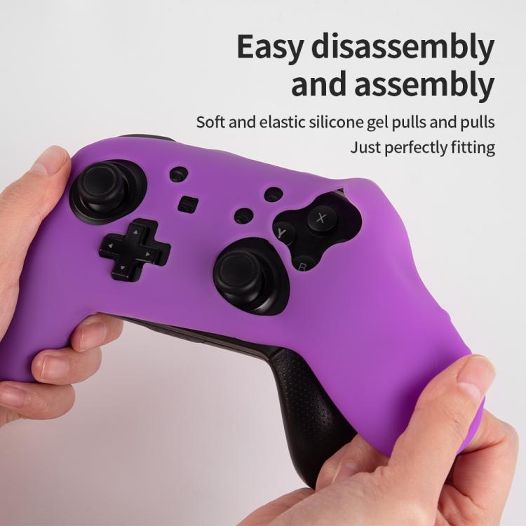 For Nintendo Switch Pro Game Handle Solid Color Silicone Protective Cover