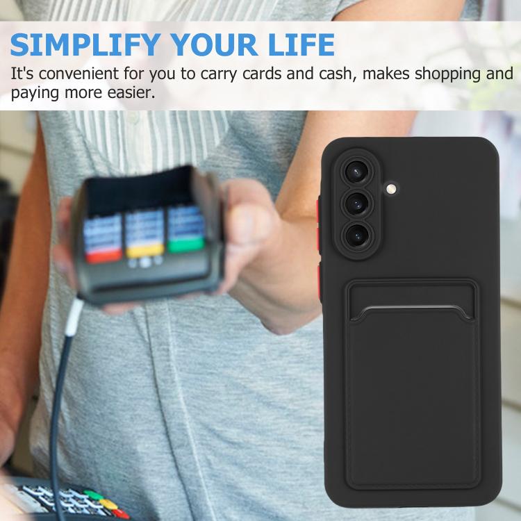 For Samsung Galaxy A57 5G Card Slot Design Shockproof TPU Phone Case