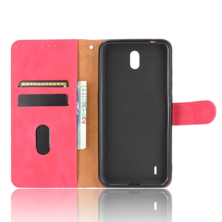 For Nokia C2 Solid Color Skin Feel Magnetic Buckle Horizontal Flip Calf Texture PU Leather Case with Holder & Card Slots & Wallet
