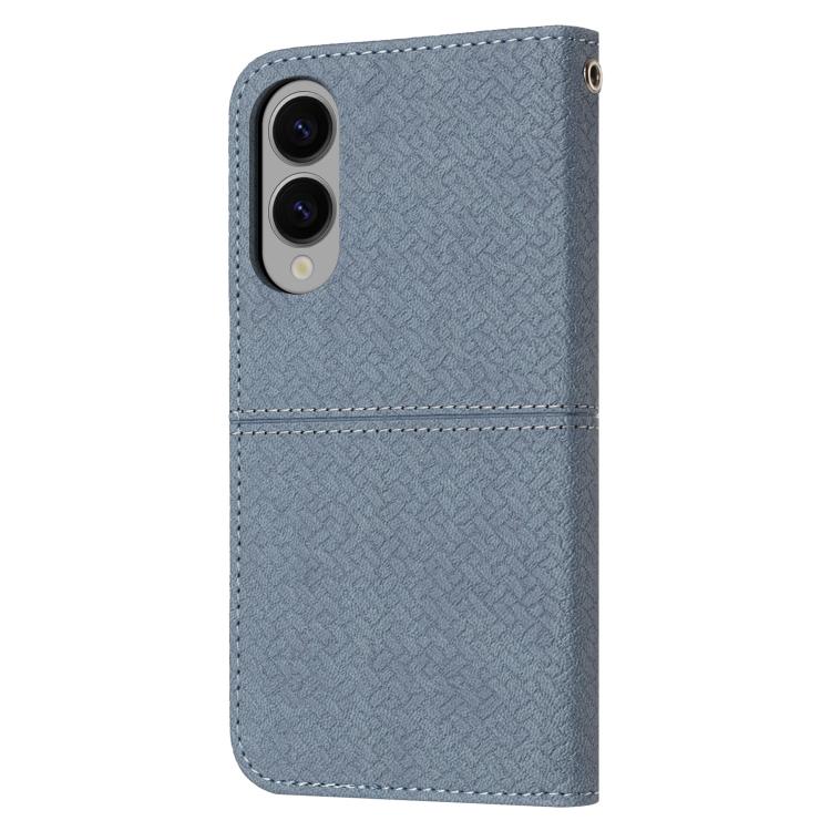 For Samsung Galaxy S25 Edge 5G Woven Texture Stitching Magnetic Leather Phone Case