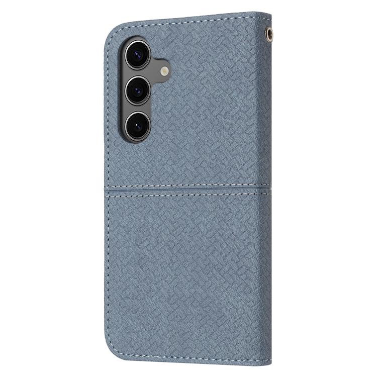 For Samsung Galaxy S25 FE 5G Woven Texture Stitching Magnetic Leather Phone Case