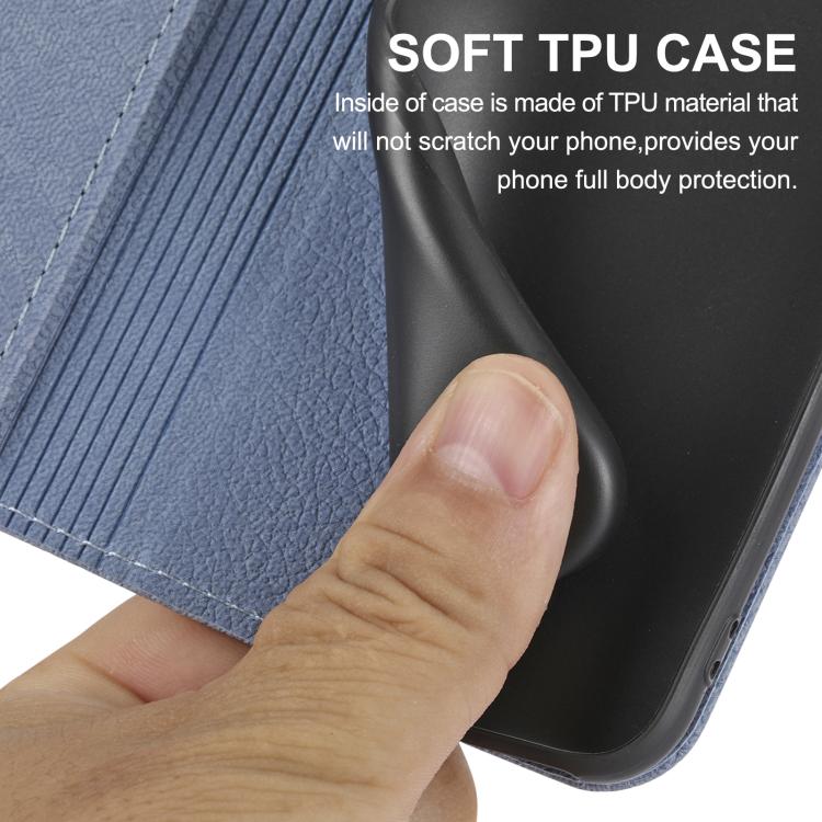 For Samsung Galaxy S25 FE 5G Woven Texture Stitching Magnetic Leather Phone Case