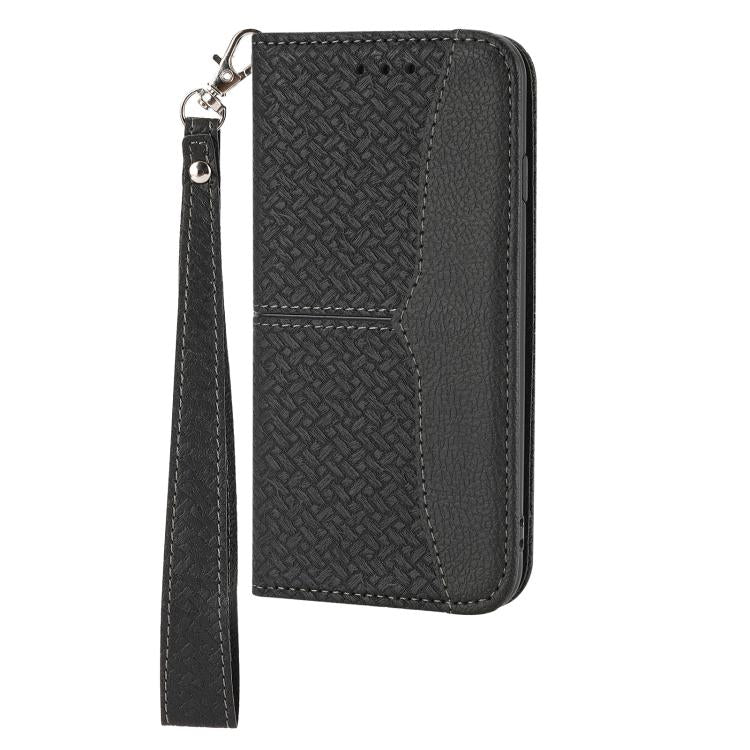 For Samsung Galaxy S25 FE 5G Woven Texture Stitching Magnetic Leather Phone Case