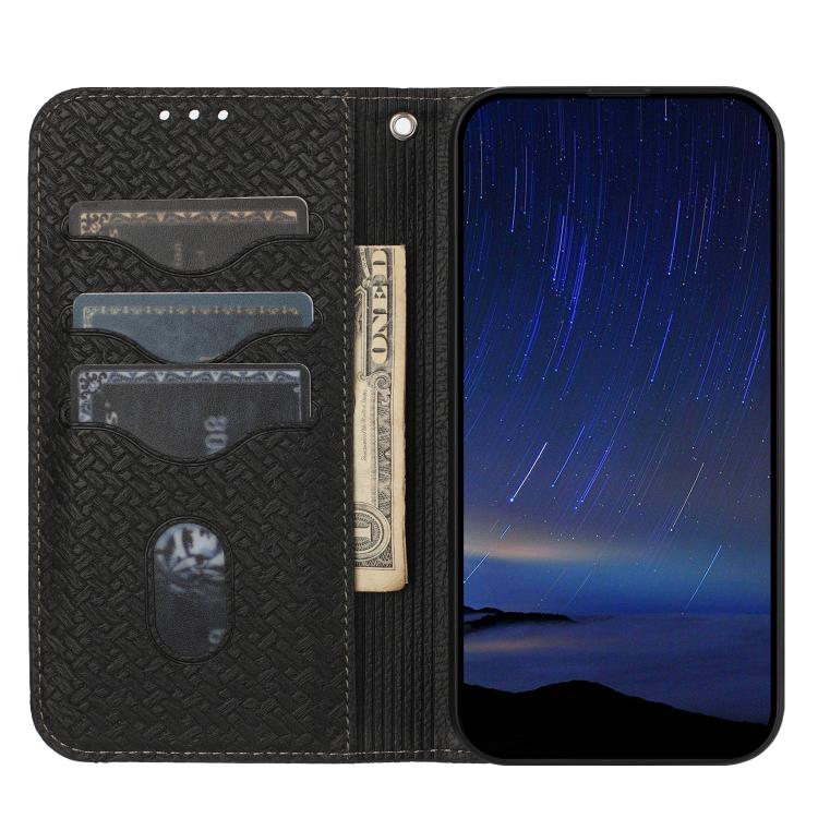 For Samsung Galaxy S25 FE 5G Woven Texture Stitching Magnetic Leather Phone Case
