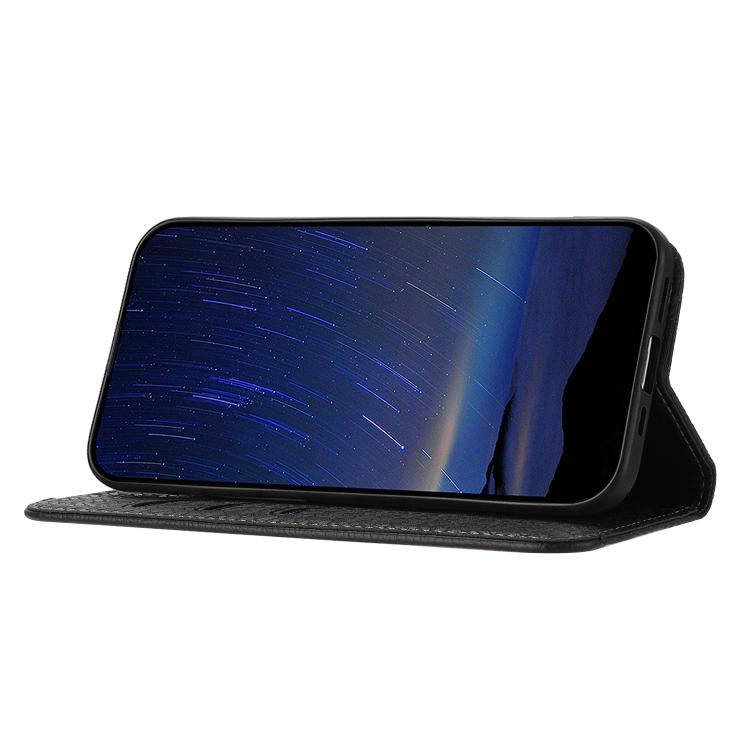 For Samsung Galaxy S25 FE 5G Woven Texture Stitching Magnetic Leather Phone Case