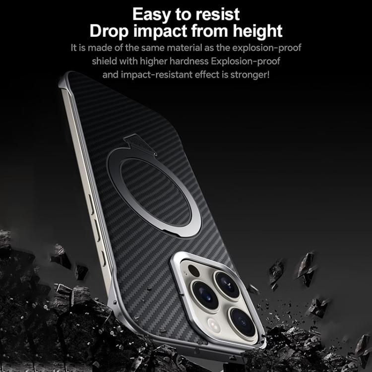 For iPhone 15 SULADA Kevlar Texture MagSafe Magnetic Holder Phone Case