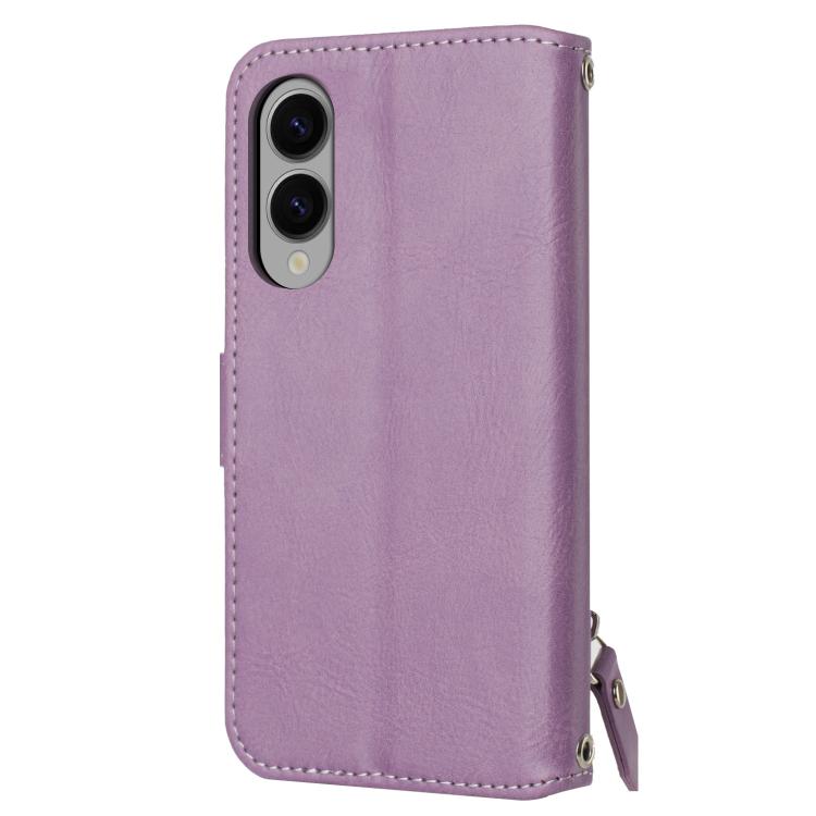 For Samsung Galaxy S25 Edge 5G Oil Skin Zipper Wallet Leather Phone Case