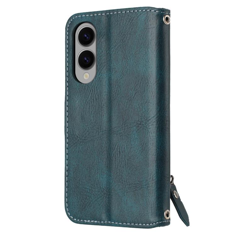 For Samsung Galaxy S25 Edge 5G Oil Skin Zipper Wallet Leather Phone Case