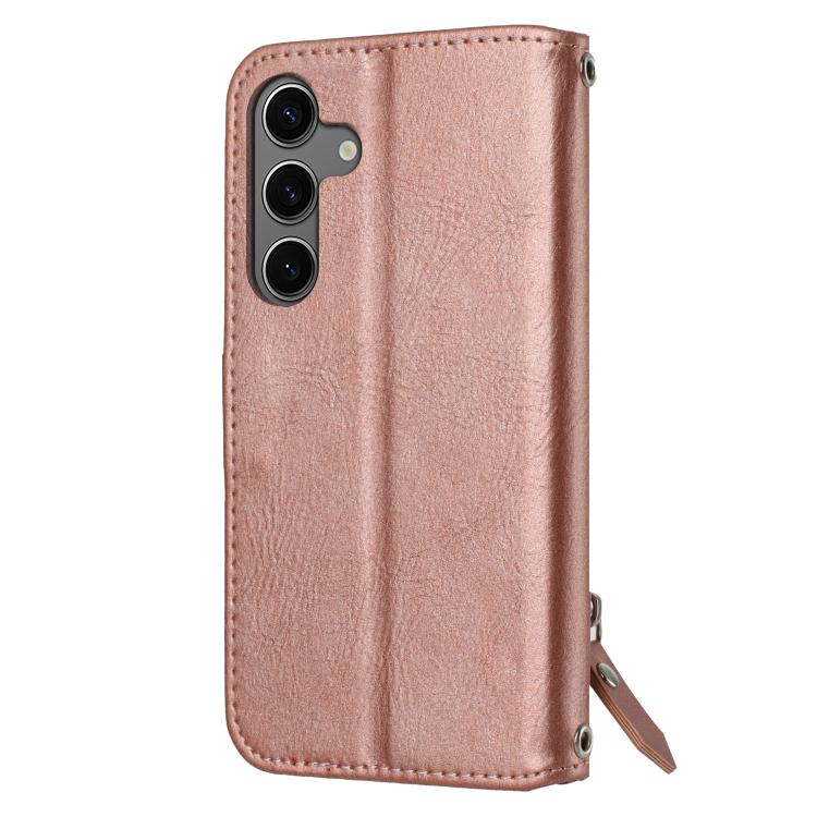 For Samsung Galaxy S25 FE 5G Oil Skin Zipper Wallet Leather Phone Case